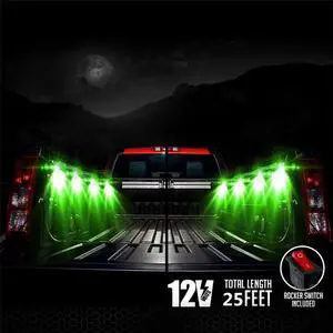 Acaigel 8pc 48LED LED Rock Lights Under Body LED Lighting Truck Bed Cargo Lights Atmosphere Light RGB RF Remote Control Waterproof