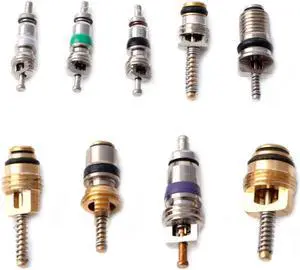 Yingshan 134pcs Copper & brass Automotive A/C Air Conditioning Valve Core Assortment Set