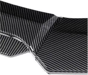 FYUU 4pcs 3D Carbon Fiber Color Front Bumper Splitter Lip Diffuser Spoiler Body Kit
