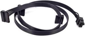 GPU PCI express 6Pin Male 1 to 3 SATA SSD Power Supply Cable For CORSAIR HXi Series HX1200i HX1000i