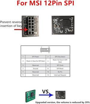 TPM 2.0 Security module Trusted Platform Module For MSI 12PIN SPI MS-4462
