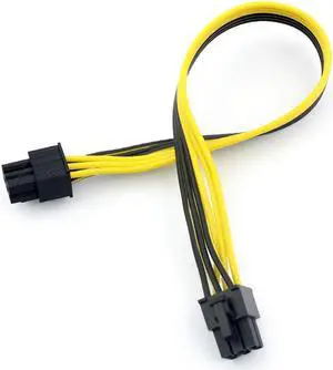FYUU 10pcs PCIE PCI Express 6 to 6 Pin Male Graphics Video Card Power Cable Connector