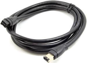 Firewire 800 IEEE1394B 9 Pin to 6 Pin Male to Male Cable 6FT 1.8M Balck