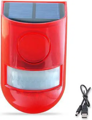 Waterproof Solar Strobe Siren Alarm Light Outdoor Motion Sensor Alarm Security Light for Driveway