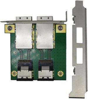 Acaigel Dual Mini SAS26p SAS-SFF-8087 to SFF-8088 Adapter Board in PCI Bracket SAS36P-26P PCI Server Array Card