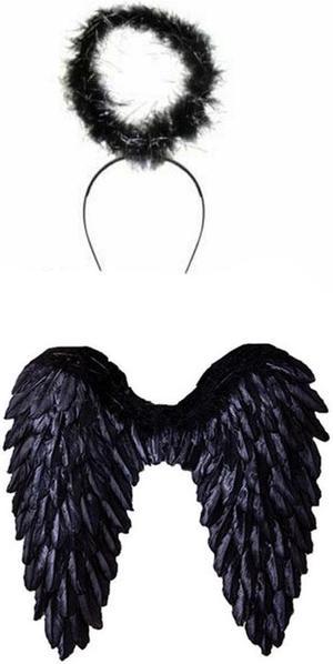 Angel Fairy Feather Wings Halo Gothic Cosplay Christmas