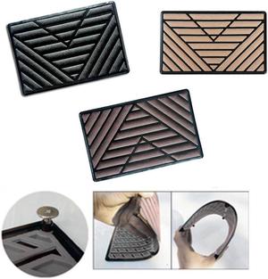 Furulu Universal Car Floor Carpet Mat Patch Foot Rest Heel Scuff Plate Pedal Pad Black