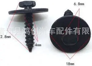 Acaigel 100Pcs Metal Car Screw Body Fender Bumper Retainer Clips 7mm Hex (4.2-1.41x22mm) Ship?from?USA