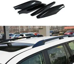 Acaigel 4x Black Car Roof Rack Rail End Cover Replace Shells For Lexus GX470 2003 - 2009