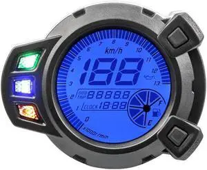 Acaigel Multi-Function Lcd Meter Digital Odometer Tachometer Gauge Speedometer