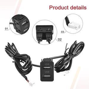 FYUU 4 Pin 6 Pin to Dual USB Port Panel Interface Extension 145cm Cable Adapter
