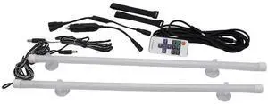 Acaigel 2pcs 12V White LED Interior Light Bar with Remote Controll  For RV Awning Interior Camping Tent Car Trailer Boat