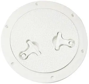 Acaigel 8 Inch Boat Inspection Deck Plate Hatch Marine Inspection Hatch with Cover White