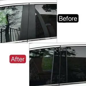 Yingshan 6Pcs Glossy Black Pillar Post Window Covers Trim For Chevrolet Captiva 2009-2018 Yingshan 6Pcs Glossy Black Pillar Post Window Covers Trim For Chevrolet Captiva 2009-2018