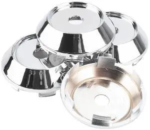 Yassdwbn 4X For Wheel Center Cap Universal Rim Chrome Hub Cap 68Mm No Logo Silver Base