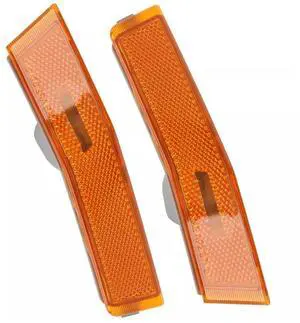 Yingshan 2PCS Amber Front Bumper Side Marker Light Shell Kit For Lincoln MKX 2007-2010