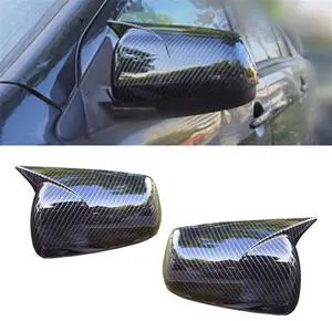 Acaigel Carbon Fiber Look Ox Horn Rearview Side Mirror Cover For 08-12 Mitsubishi Lancer