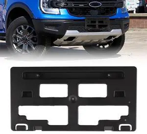Yingshan Front License Plate Bracket Holder Black New For Ford Ranger 2019-2022