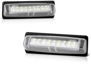 Yingshan 2X Led License Plate Light Rear Lamps Tag 6000K For Toyota Yaris Sedan 2007-2012