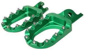 Yassdwbn Green Footpegs Foot Pedals Rests For Kawasaki Kx250F/450F 09-18 Kx65 00-19