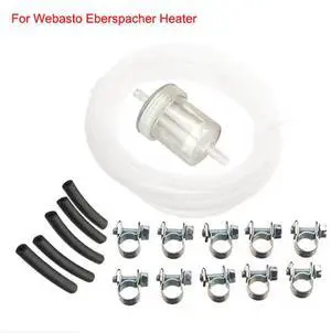 Furulu Car Air Parking Heater Tube Replacement Fuel Pipe Line Hose Clip Oil Fuel Filter Kit