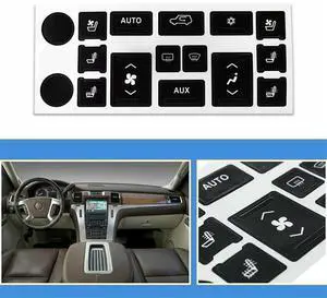 Yingshan Control Climate Worn Button Repair Decal For Cadillac Escalade Ext Esv 2007-2014