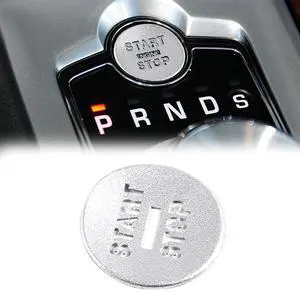 Yingshan Aluminum Alloy Silver Start Stop Button Cover Kit For Jaguar Xf 2008-2015