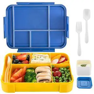 Lunch Bento Box - Blue Yellow