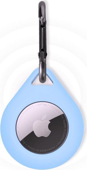 1 Pack Premium Silicone Airtag Apple Case, Airtag Keychain Holder, Anti-scratch Protective Cover, Anti-fall Airtag Accesseries, Protective Sleeve Cover Shell for Apple Airtag (Sky Blue)