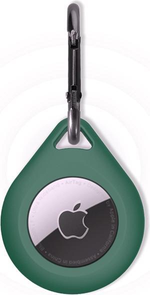 1 Pack Premium Silicone Airtag Apple Case, Airtag Keychain Holder, Anti-scratch Protective Cover, Anti-fall Airtag Accesseries, Protective Sleeve Cover Shell for Apple Airtag (Green)