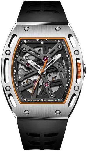 TVSILA Automatic Watch for Men, 43mm Automatic Mechanical Watch for Men 50 Meter Diving Depth Sport Luminous Sapphire Mens Watch Calendar Luxury Fashion Waterproof, Mechanical Watch