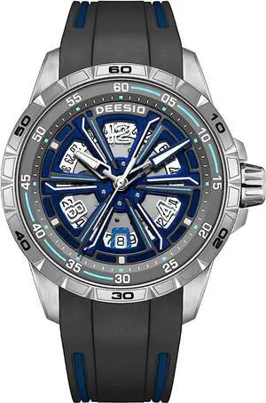 DEESIO Watches for Men, 43mm Automatic Mechanical Watch for Men 50 Meter Diving Depth Sport Luminous Sapphire Mens Watch Calendar Luxury Fashion Waterproof, Mechanical Watch