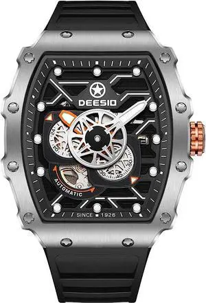 DEESIO Automatic Watch for Men, 43mm Automatic Mechanical Watch for Men 50 Meter Diving Depth Sport Luminous Sapphire Mens Watch Calendar Luxury Fashion Waterproof, Mechanical Watch
