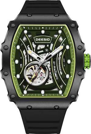 DEESIO Automatic Watch for Men, 43mm Automatic Mechanical Watch for Men 50 Meter Diving Depth Sport Luminous Sapphire Mens Watch Calendar Luxury Fashion Waterproof, Mechanical Watch