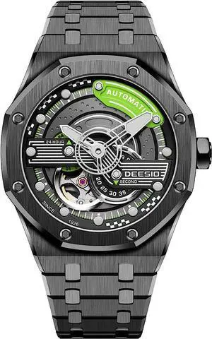 DEESIO Automatic Watch for Men, 43mm Automatic Mechanical Watch for Men 50 Meter Diving Depth Sport Luminous Sapphire Mens Watch Calendar Luxury Fashion Waterproof, Mechanical Watch