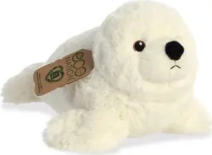 Aurora® - Medium White Eco Nation - 12" Seal - Eco-Friendly Stuffed Animal
