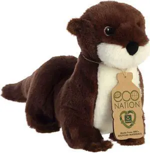 Aurora® - Large Brown Eco Nation - 13.5" River Otter - Eco-Friendly Stuffed Animal