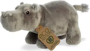 Aurora® - Medium Gray Eco Nation - 10.5" Hippopotamus - Eco-Friendly Stuffed Animal