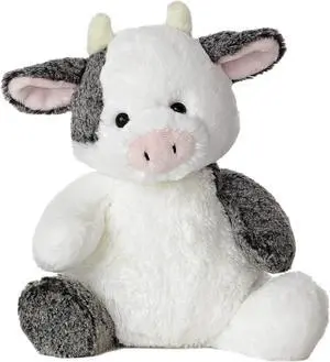 Aurora® - Medium White Sweet & Softer - 12" Clementine Cow - Snuggly Stuffed Animal