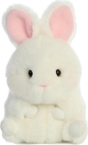 Aurora® - Mini White Rolly Pet - 5" Bunbun Bunny - Round Stuffed Animal