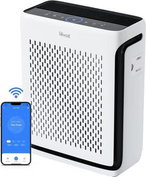 Air Purifiers for Home Large Room Bedroom Up to 1110 Ft² with Air Quality and Light Sensors, Smart WiFi, Washable Filters, HEPA Sleep Mode for Pets, Allergies, Dust, Pollen, Vital 100S-P, White