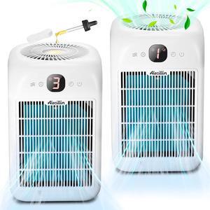 2-Pack Air Purifiers for Home Large Room Up to 908 Sq Ft Each One, HEPA Air Purifiers for Bedroom with Aromatherapy, HEPA Filter for Smoke, Pet Dander, 99.9% of 0.1 Microns Particles
