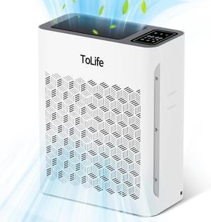 Powerful Air Purifiers for Home Large Room Up to 2000 Ft² with PM 2.5 Display Air Quality Sensor,Auto Mode,Timer,HEPA Filter Pet Air Purifier for Bedroom,Filters Smoke,Pollen,Pet Dander,White