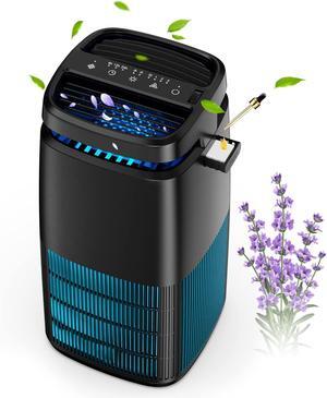 4-in-1 Air Purifiers for Home, Air Ionizer Negative Ion Generator, H13 HEPA Filter, UV, Covers 1250 Ft² 99.97% Removal Rate for Pollen Smoke Pet Dander Air Cleaner for Bedroom, MJ002H, Black