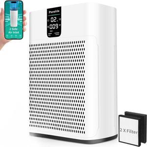 Air Purifiers for Home Large Room Covers 1740ft², HEPA Air Purifier with PM 2.5 Display, 2 Air Intakes Air Cleaner with App Control for Bedroom, Wildfire Smoke, Pet Hair, Dander, Dust,Odor