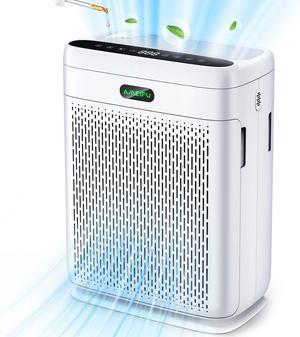 Air Purifiers for Home Large Room Up to 2200 Sq Ft, H13 Hepa Double-Sided Air Filter Purifier with PM 2.5 Display Air Quality Sensor, Air Cleaner for Bedroom, Dust, Pets, Smoke, Pollon