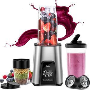 1000W Smoothie Blender for Shakes and Smoothies, 2*23oz+10oz Blender Cups with To-Go Lids for Fruit Vegetables, Beans, Nuts, Spices