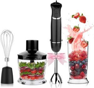 KOIOS 1100W Immersion Hand Blender, Stainless Steel Stick Blender with  12-Speed & Turbo Mode, 5-in-1 Handheld Blender with 600ml Mixing Beaker  with