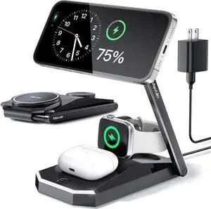 3In1 Wireless Charger Fast Charging Station Dock For Apple Watch Air Pods iPhone
