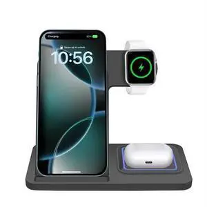 15W 3In1 Wireless Charger Station For Apple Watch Air Pods iPhone 16 15 14 13 XS 15W 3In1 Wireless Charger Station For Apple Watch Air Pods iPhone 16 15 14 13 XS